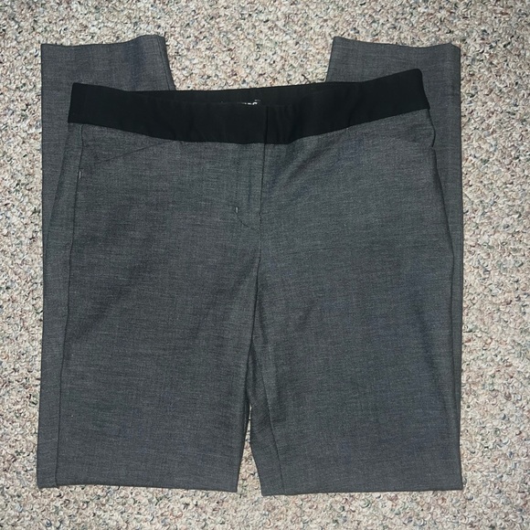 Express Editor Pant Dark Grey with Black Trim Details Size 2R - Picture 3 of 7
